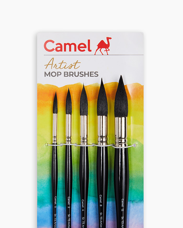 Camel Artist Mop Brushes Assorted pack of 5 brushes