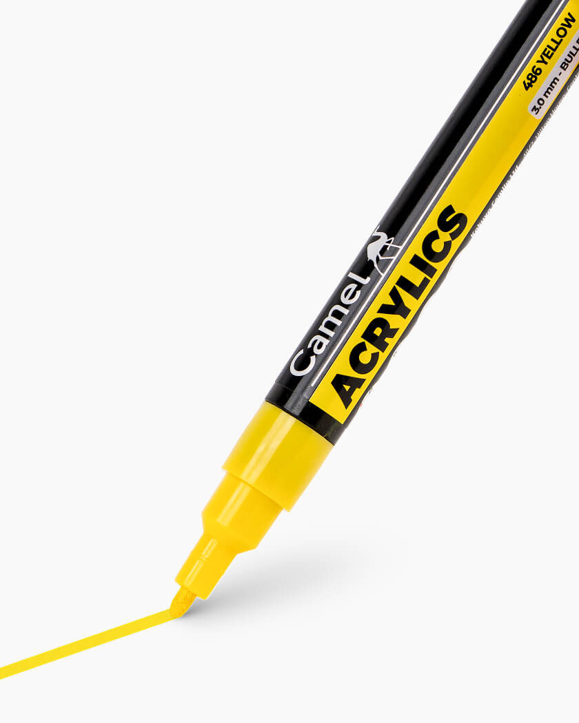 Camel Acrylic Marker 3mm Assorted pack of 12 shades