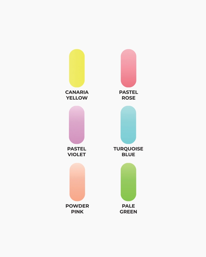 Camel Art Markers - Soft Pastels Assorted pack 6 shades - Soft Pastels 