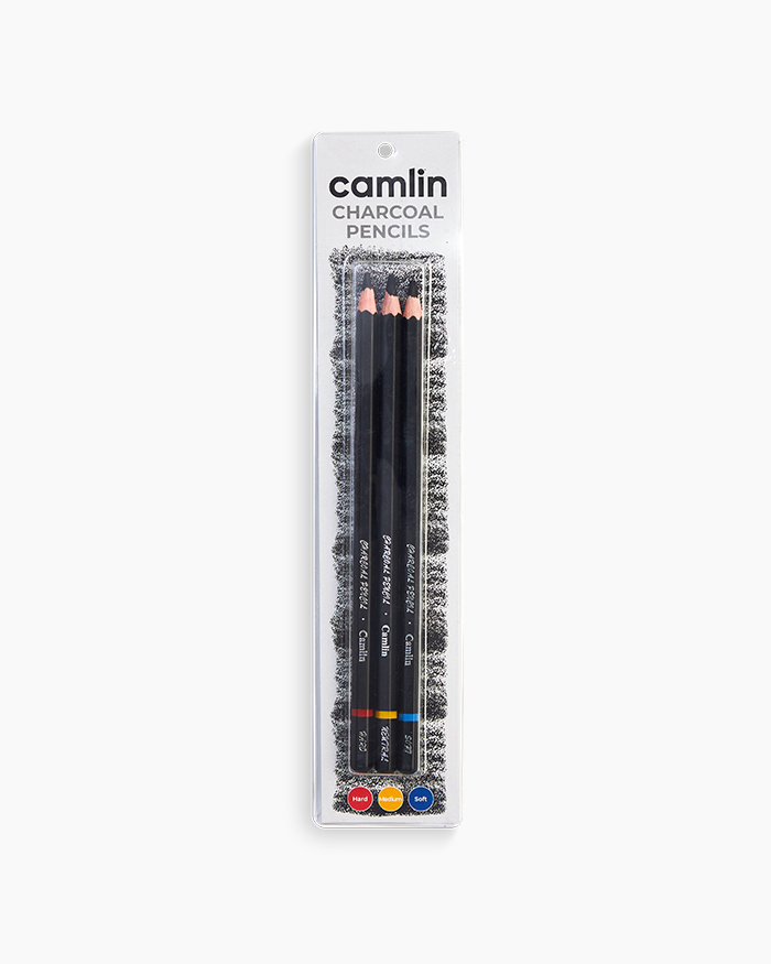 Camlin Charcoal Pencils Assorted pack of 3 grades