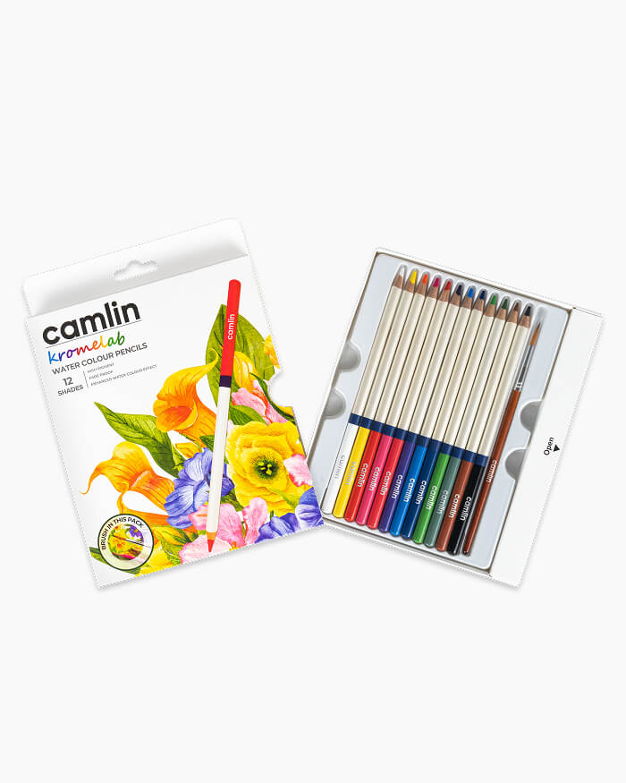 Camlin Kromelab Water Colour Pencils Assorted pack of 12 shades