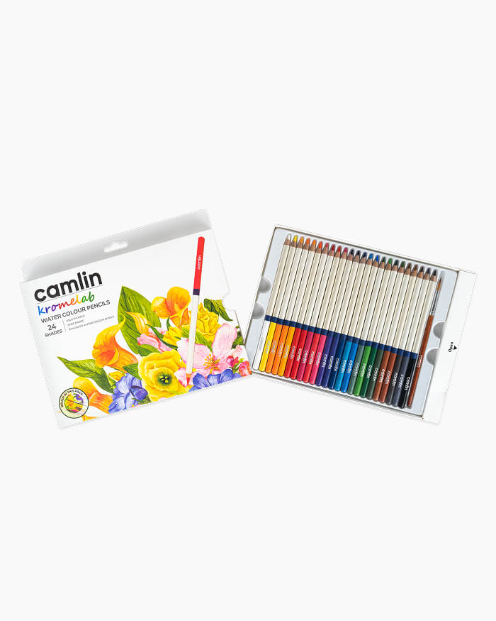 Camlin Kromelab Water Colour Pencils Assorted pack of 24 shades