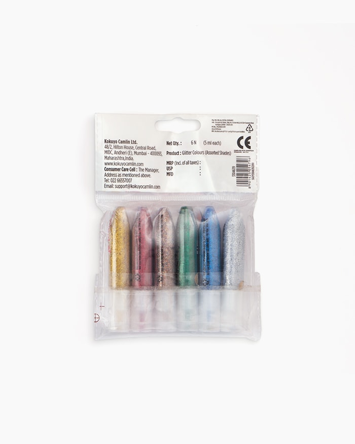 Camel Sparkle Colours Assorted pack of 6 shades in 5 ml