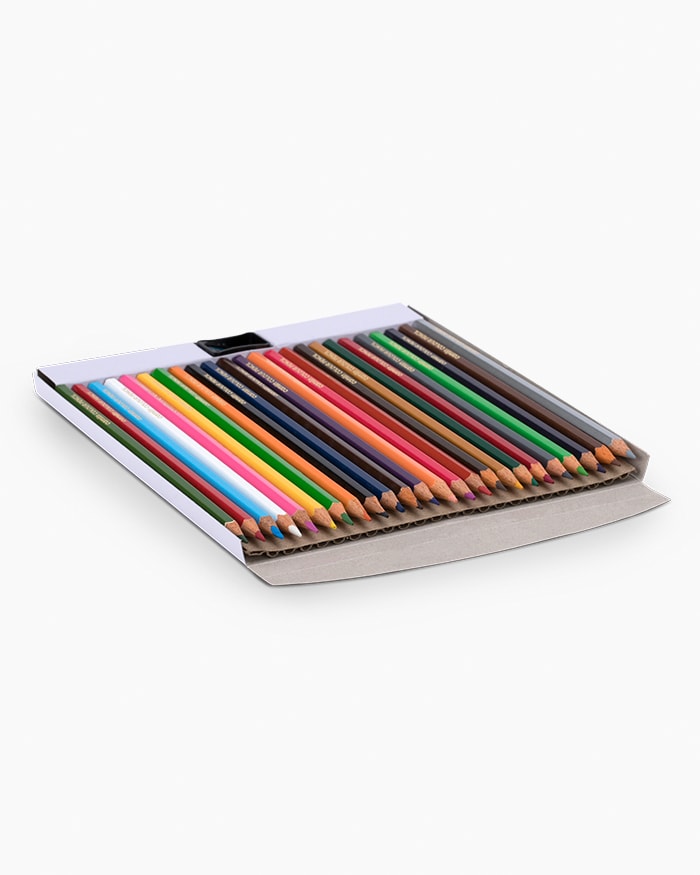 Camlin Colour Pencils Assorted pack of 24 shades with Sharpener, Full size