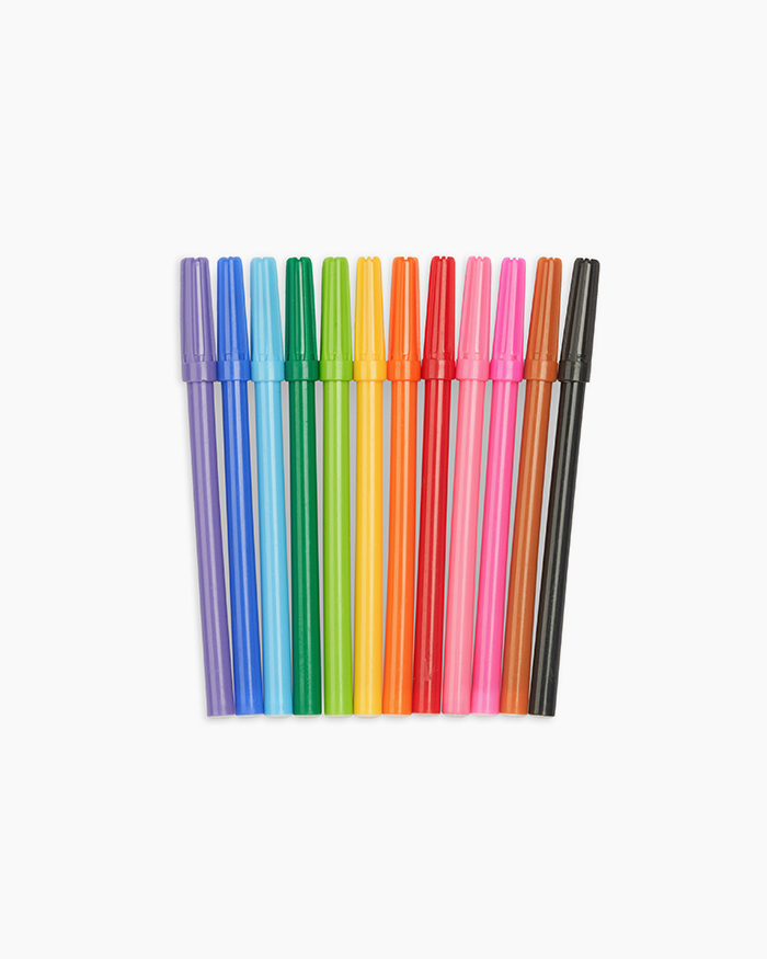 Buy Sketch Pens Assorted pack of 12 shades, Full size Online in