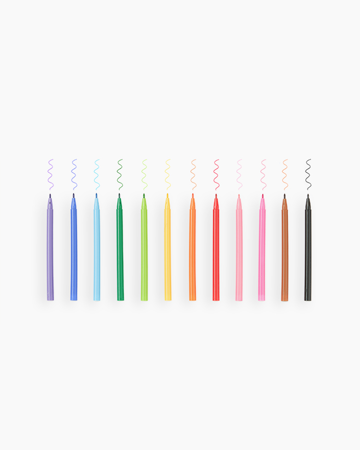 Sketch Pens Assorted pack of 12 shades, Full size