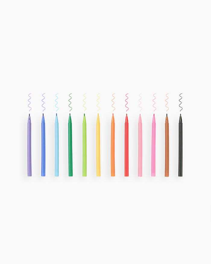 Buy Sketch Pens Assorted pack of 12 shades, Full size Online in