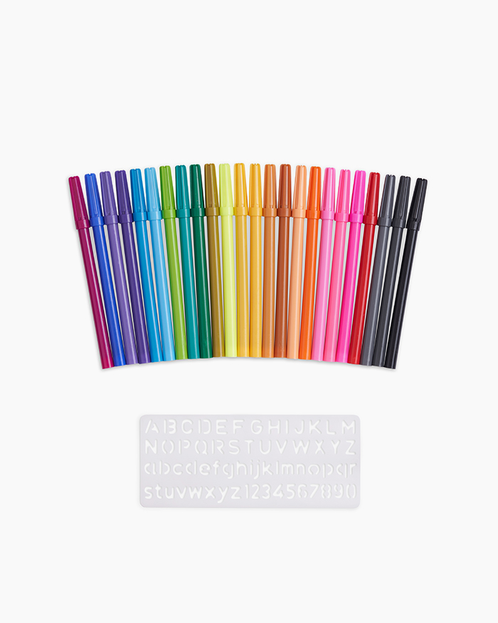 Buy Sketch Pens Assorted pack of 24 shades, Full size Online in India