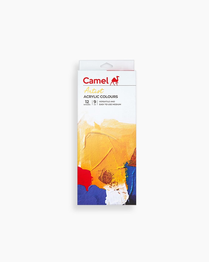Camel Artist Acrylic ColoursAssorted pack of 12 shades in 9 ml