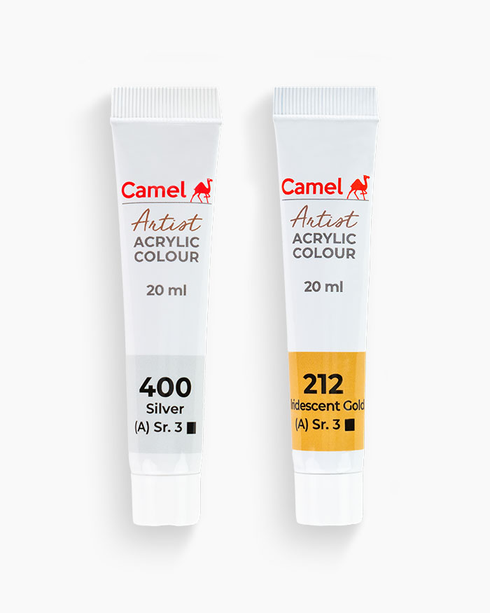 Camel Artist Acrylic ColoursAssorted pack of 14 shades in 20 ml