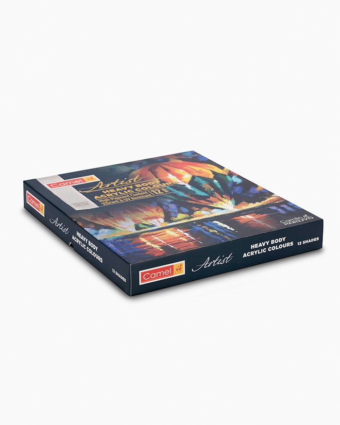 Camel Artist Heavy Body Acrylic ColoursAssorted pack of 12 shades in 40 ml