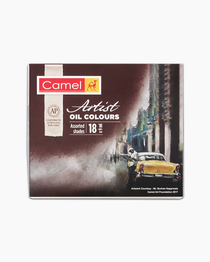 Camel Artist Oil ColoursAssorted pack of 18 shades in 9 ml