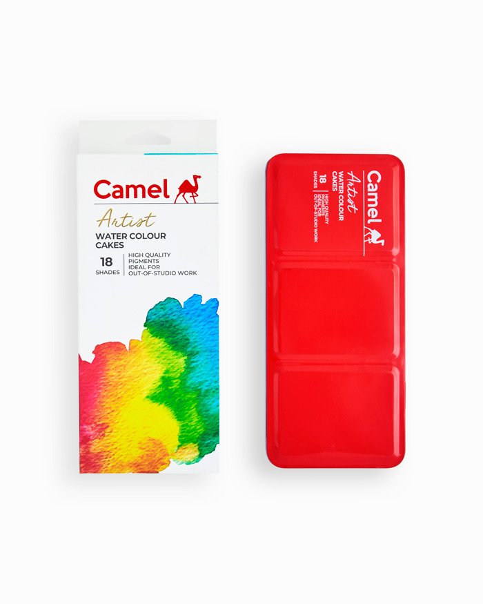 Camel Artist Water ColoursAssorted box of cakes, 18 shades with Brush