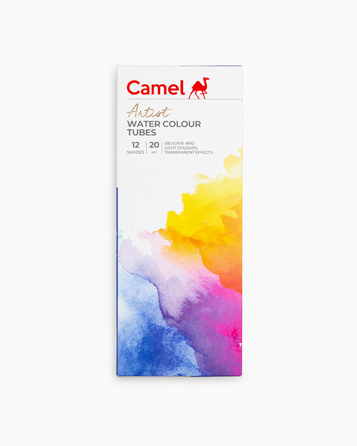 Camel Artist Water ColoursAssorted pack of tubes, 12 shades in 20 ml