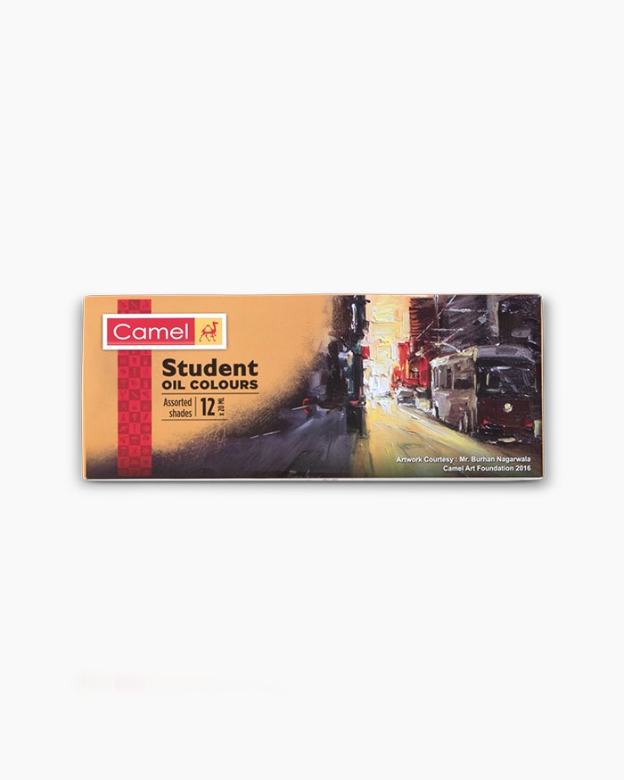 Camel Student Oil ColoursAssorted pack of 12 shades in 20 ml