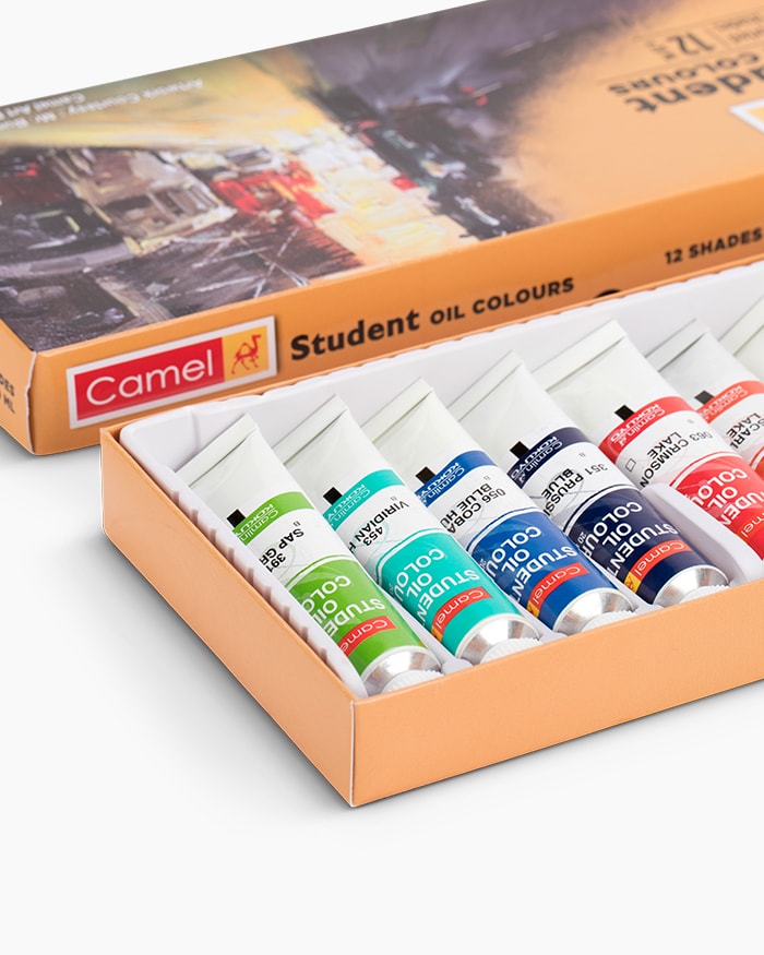 Camel Student Oil ColoursAssorted pack of 12 shades in 20 ml