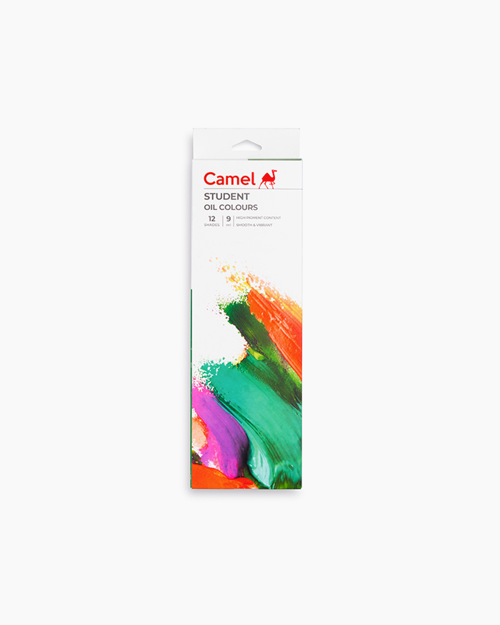 Camel Student Oil ColoursAssorted pack of 12 shades in 9 ml
