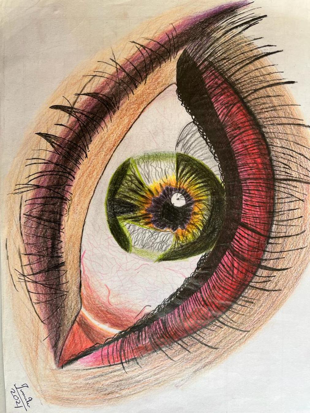 An Eye catching drawing created by Jamila Husain