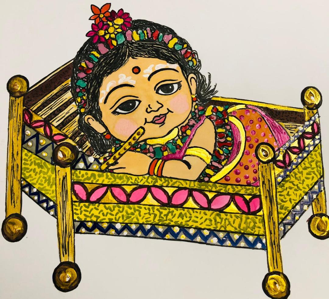 Radha Rani in Baal Roop created by Shagun Gupta