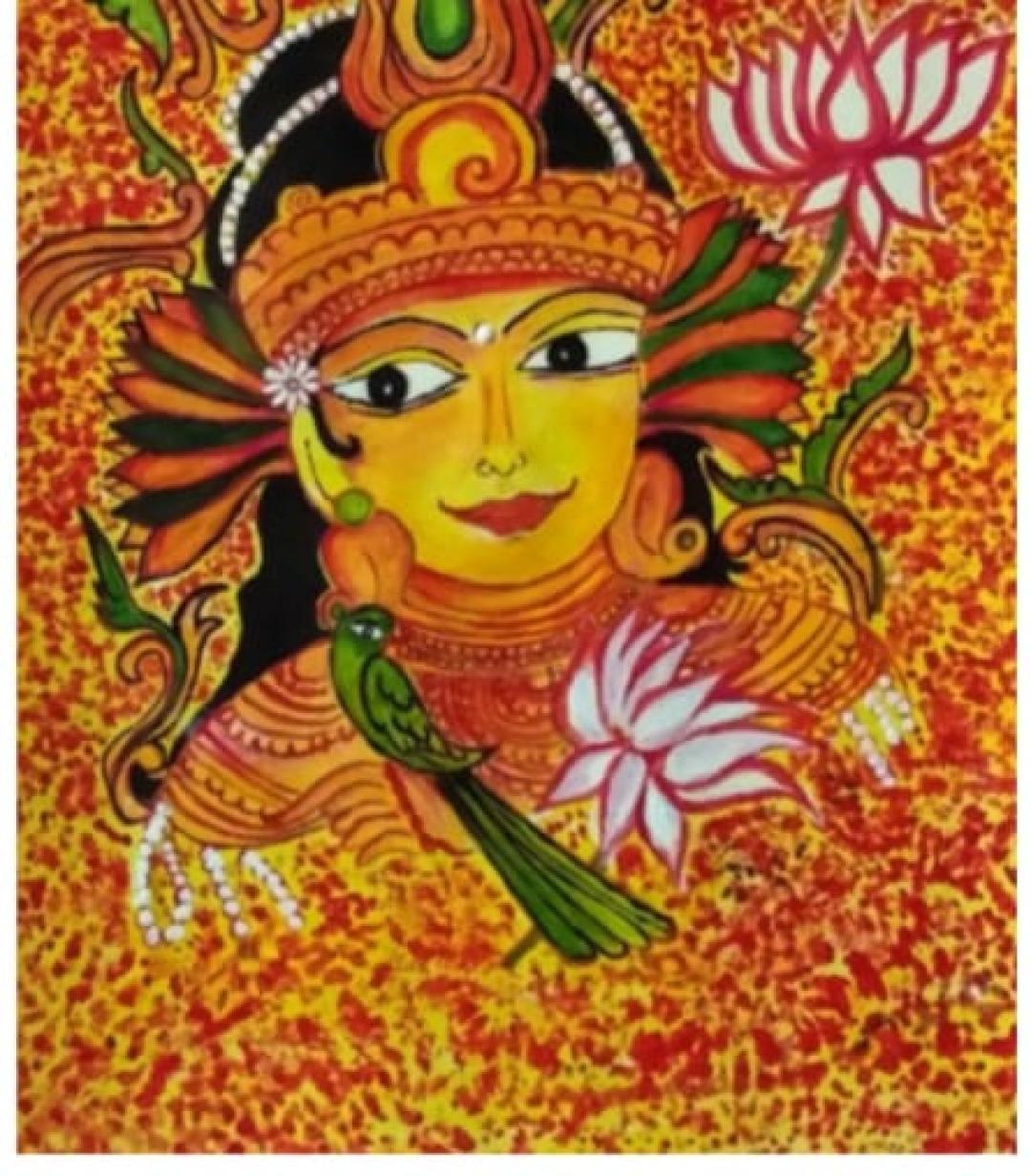 Kerala mural created by Rema Gopal