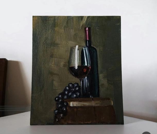 Graphite, Charcoal and oil paintinv created by Diana francis