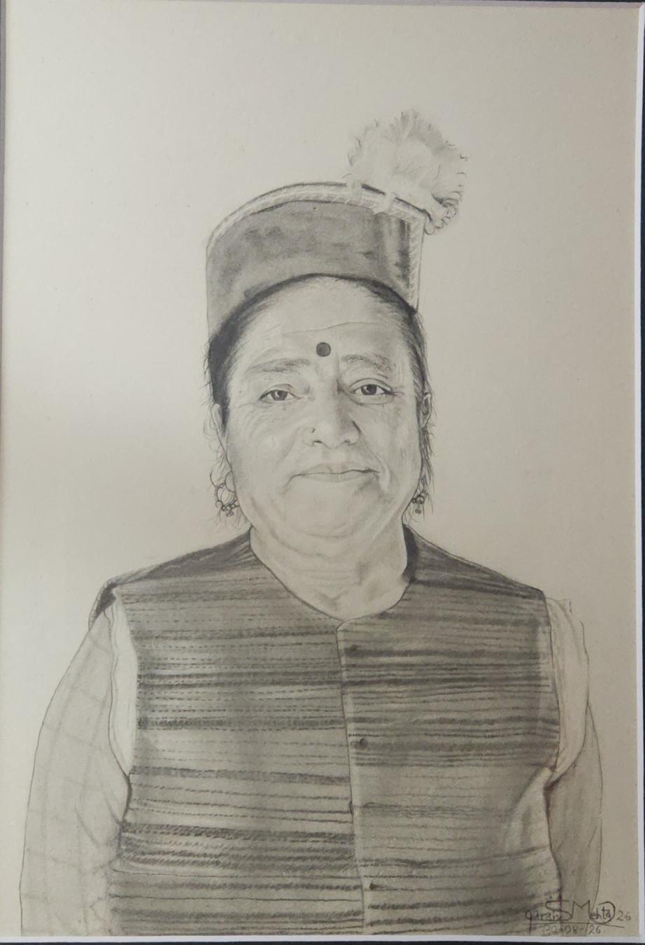 Sparsh Mehta An elder women in kinnauri topi