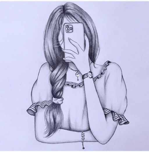 Easy girl pencil sketches for beginners created by FarjanaAkter