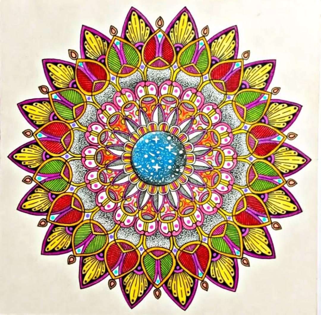 Mandala art created by Samrudhi Kaushik