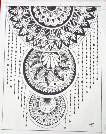 Mandala art created by Dolly Shaw