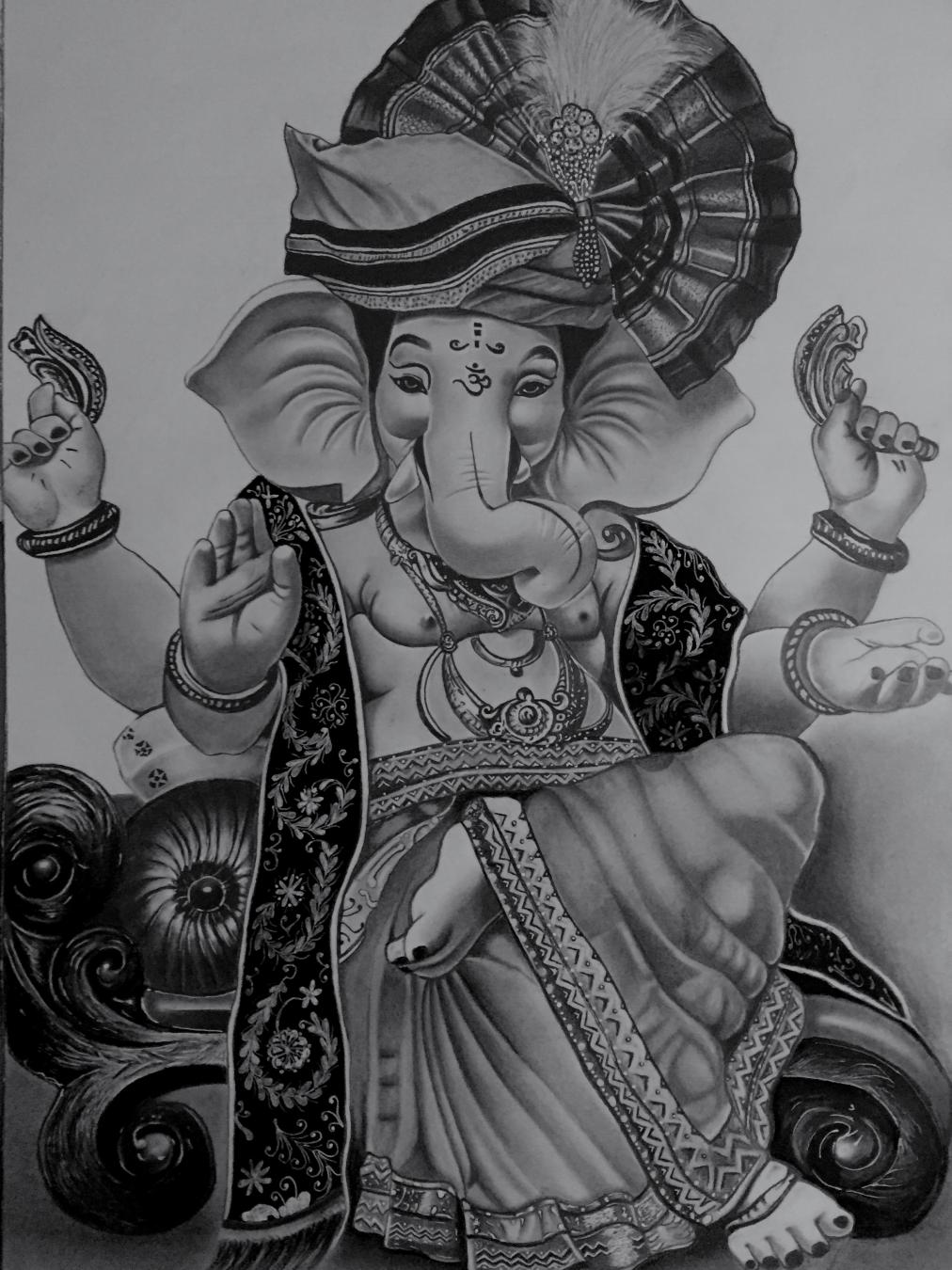 Shree ganesh drawing | Ganesh art, God illustrations, Fan art drawing-saigonsouth.com.vn