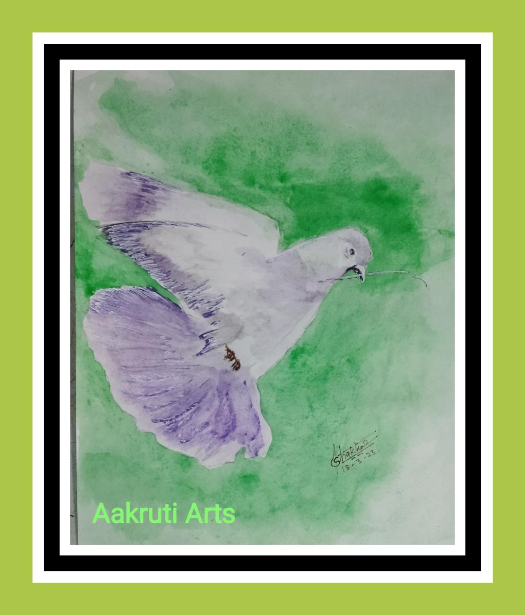 Flying Bird Created By Aakruti Arts 