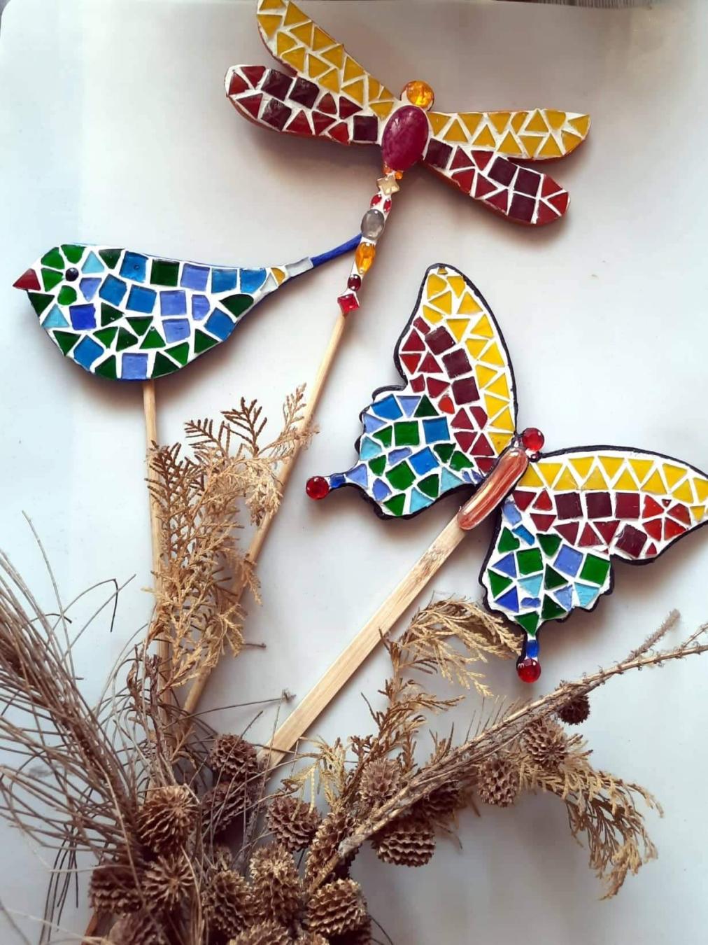 Decoupage/mix media art created by Savithri