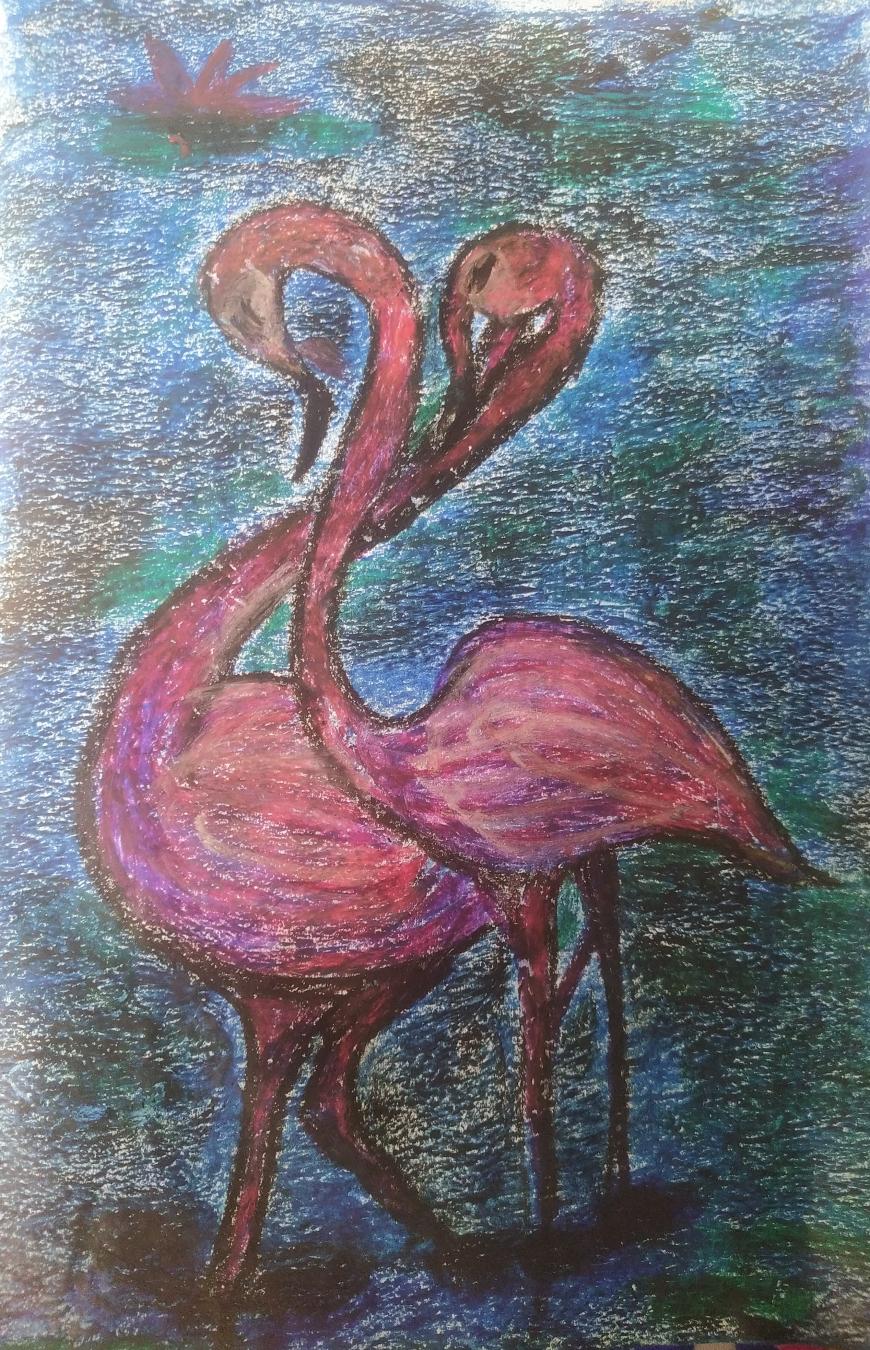 Oil pastels on paper created by pari shah