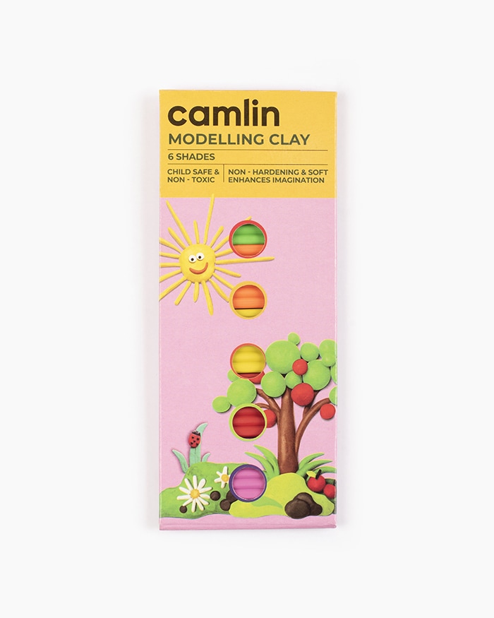 Camlin Modelling Clay Assorted pack of 6 shade in 50 g