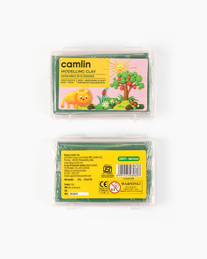 Camlin Modelling Clay Individual shade of Dark Green in 150 g