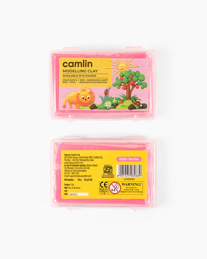 Camlin Modelling Clay Individual shade of Neon Pink in 150 g