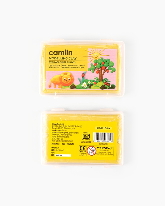 Camlin Modelling Clay Individual shade of Yellow in 150 g