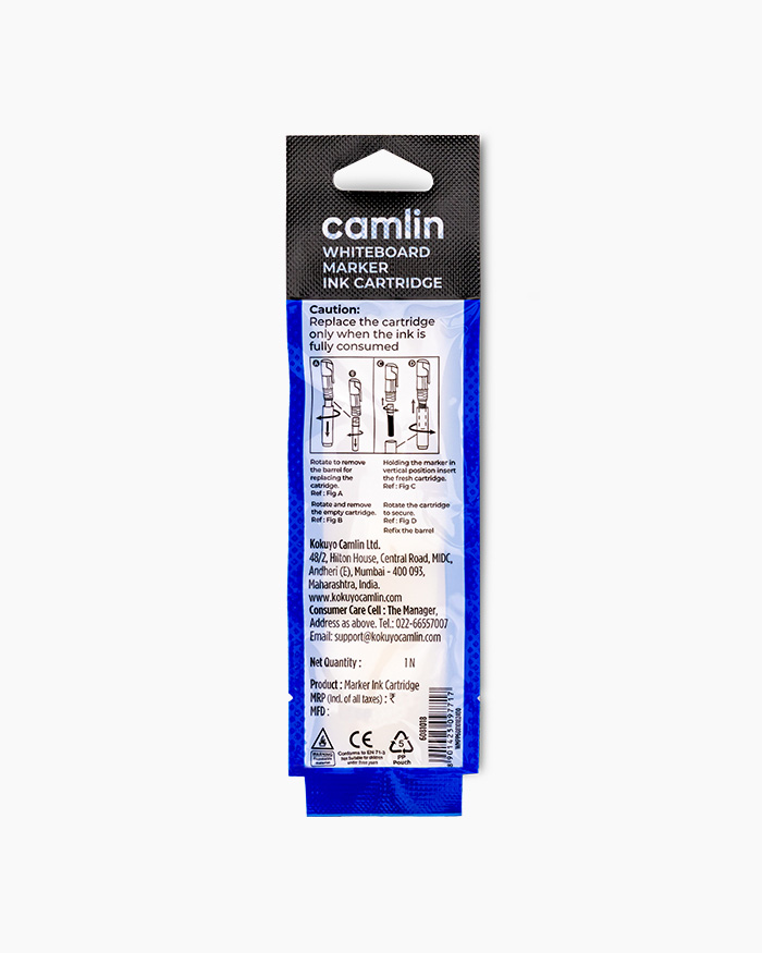 Camlin Whiteboard Marker Refill Cartridge Individual cartridge in Blue