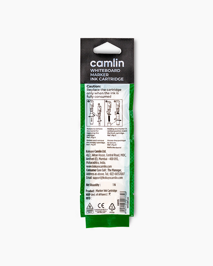Camlin Whiteboard Marker Refill Cartridge Individual cartridge in Green