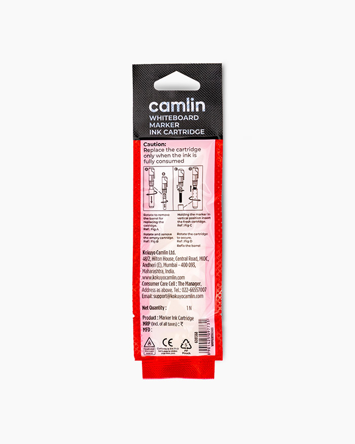 Camlin Whiteboard Marker Refill Cartridge Individual cartridge in Red