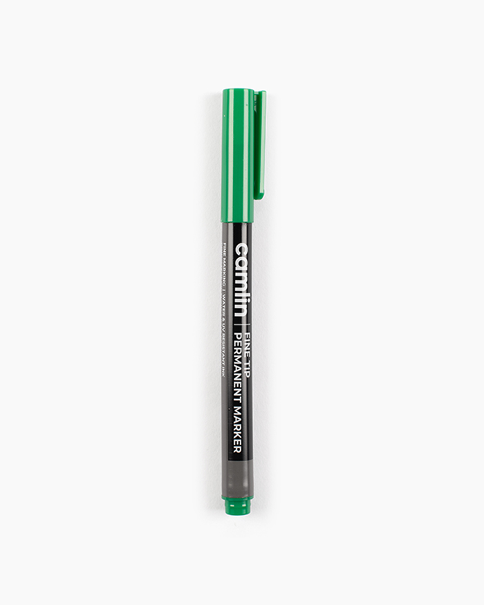 Camlin Fine Tip Permanent Markers Carton of 10 markers in Green shade