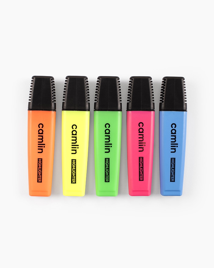 Camlin Highlighters Assorted pouch of 5 shades