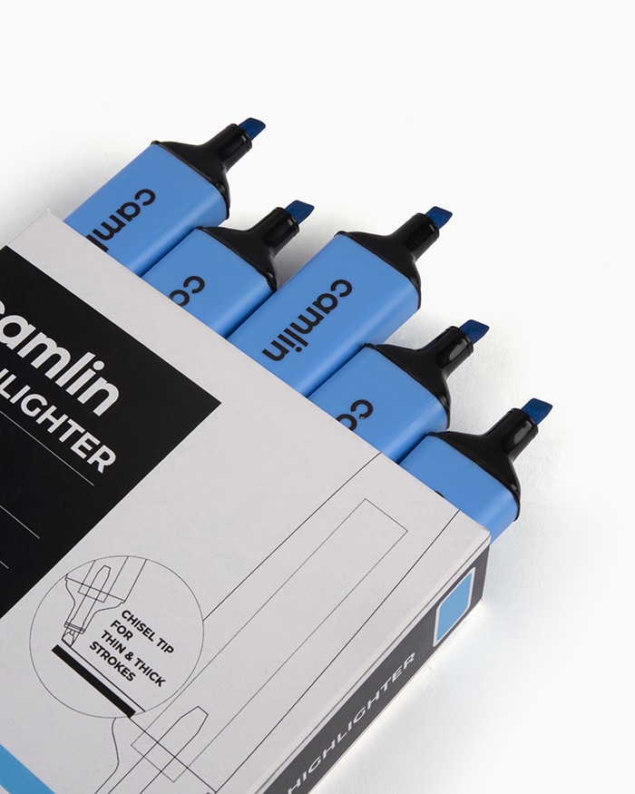 Camlin Highlighters Carton of 10 highlighters in Blue shade
