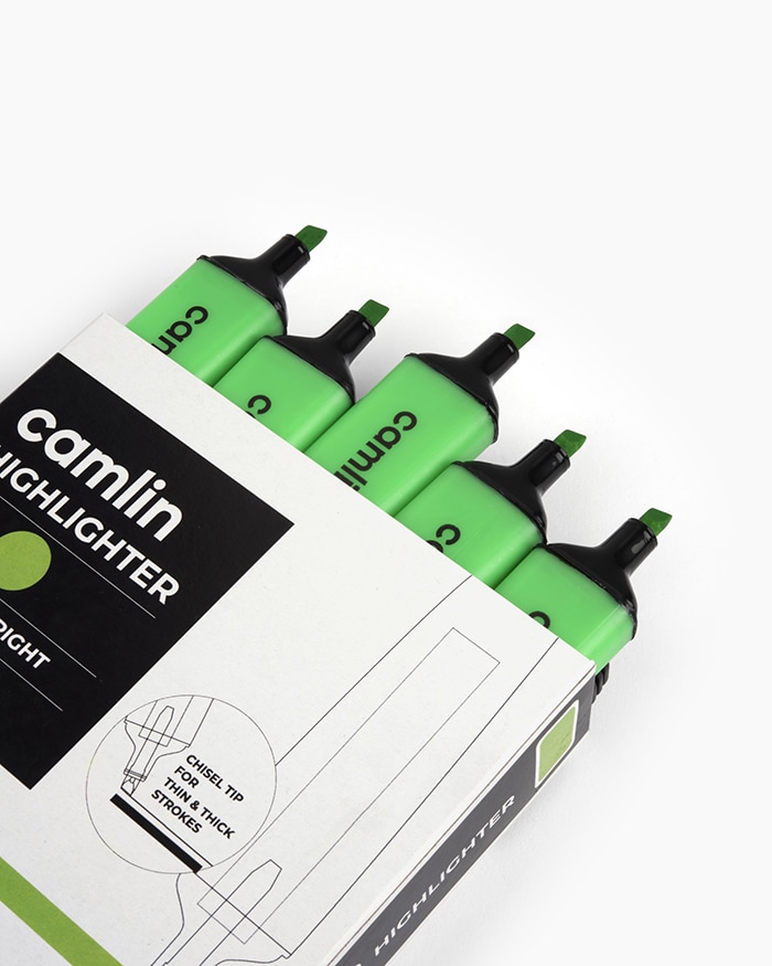Camlin Highlighters Carton of 10 highlighters in Green shade