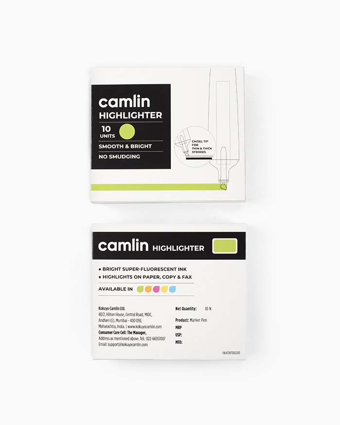 Camlin Highlighters Carton of 10 highlighters in Green shade