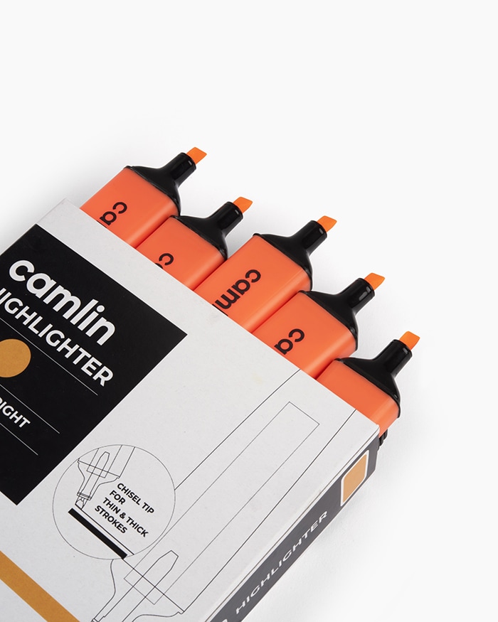 Camlin Highlighters Carton of 10 highlighters in Orange shade