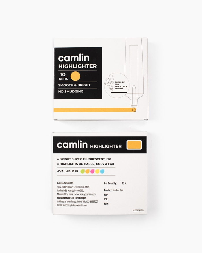 Camlin Highlighters Carton of 10 highlighters in Orange shade