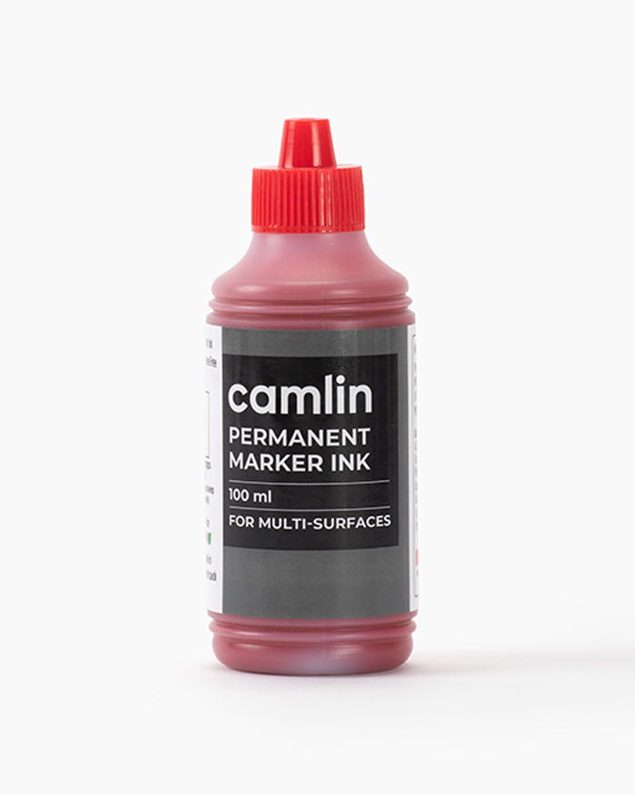 Camlin Permanent Marker Ink Individual bottle of 100 ml in Red shade