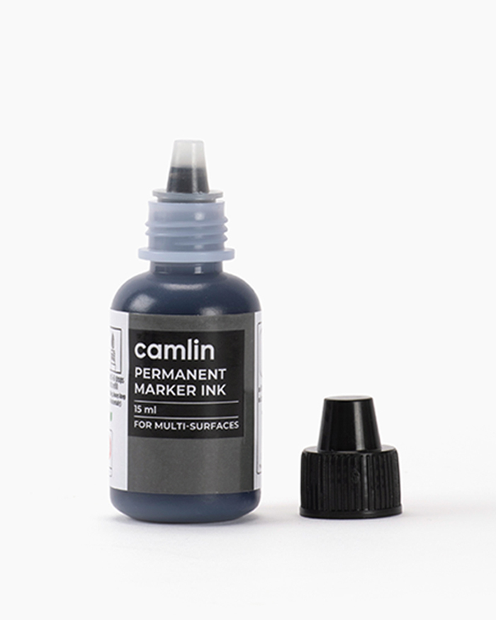 Camlin Permanent Marker Ink Individual bottle of 15 ml in Black shade