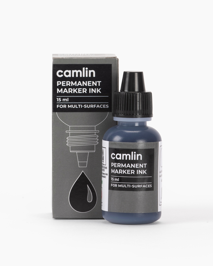 Camlin Permanent Marker Ink Individual bottle of 15 ml in Black shade